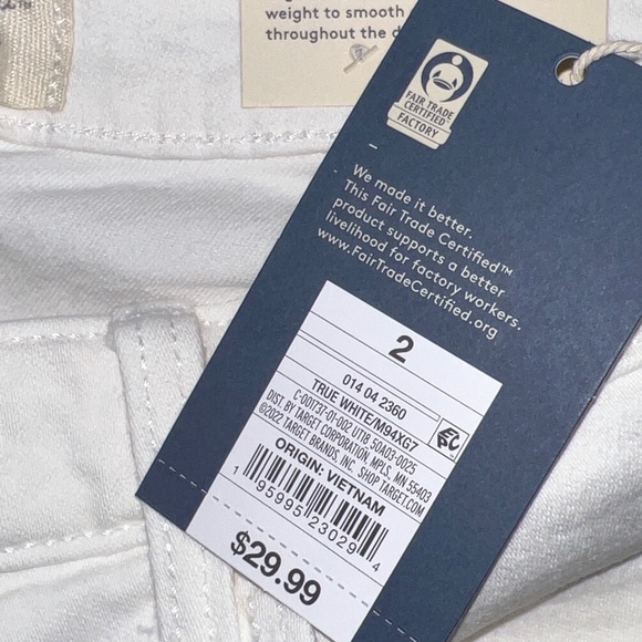 Univeral Threads High-Rise Skinny True White Denim Jeans Size 2 Distressed NWT - Picture 4 of 9